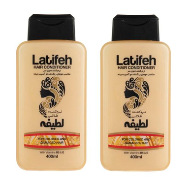 نرم کننده مو لطیفه (Latifeh) مدل Gold حجم 400 میلی لیتر بسته 2 عددی