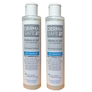 شامپو ضد شوره درماسیف (Dermasafe) مدل Dry Dandruff حجم 200 میلی لیتر بسته 2 عددی