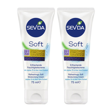 کرم مرطوب کننده سودا مدل soft حجم 75 میلی لیتر مجموعه 2 عددی