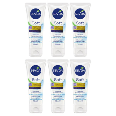 کرم مرطوب کننده سودا مدل soft حجم 75 میلی لیتر مجموعه 6 عددی
