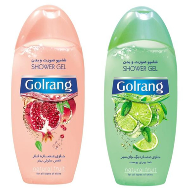 شامپو صورت و بدن گلرنگ (Golrang) کد Go حجم 400 میلی لیتر مجموعه 2 عددی