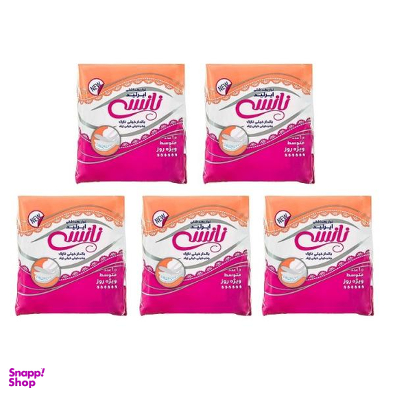 نوار بهداشتی نانسی مدل ایرلید سایز متوسط مجموعه 5 عددی