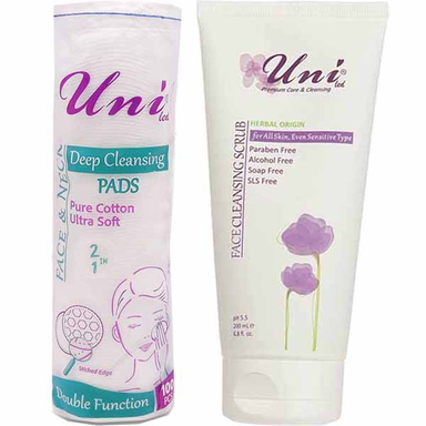 ژل لایه بردار یونی لد (Uni Led) مدل 77 حجم 200 میلی لیتر به همراه پد ارایش پاک کن یونی لد مدل 00 بسته 100 عددی