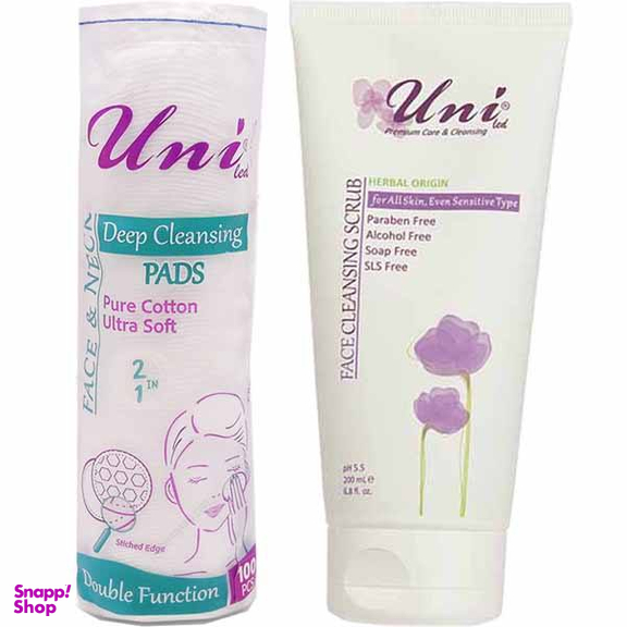 ژل لایه بردار یونی لد (Uni Led) مدل 77 حجم 200 میلی لیتر به همراه پد ارایش پاک کن یونی لد مدل 00 بسته 100 عددی