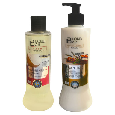 ماسک مو بلوند بار (Blond Bar) مدل Revitilizing حجم 500 میلی لیتر + شامپو مو بلوند بار مدل Revitilizing حجم 250 میلی لیتر