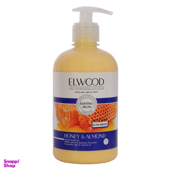 ماسک مو الوود (Elwood) مدل عسل و بادام حجم 500 میلی لیتر