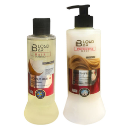 ماسک مو بلوند بار (Blond Bar) مدل Protective حجم 500 میلی لیتر + شامپو مو بلوند بار مدل Protective حجم 250 میلی لیتر