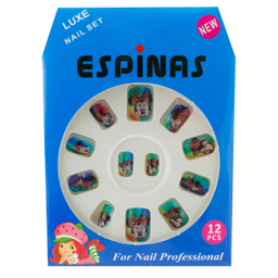 ناخن مصنوعی بچه گانه اسپیناس مدل BA809 بسته 12 عددی