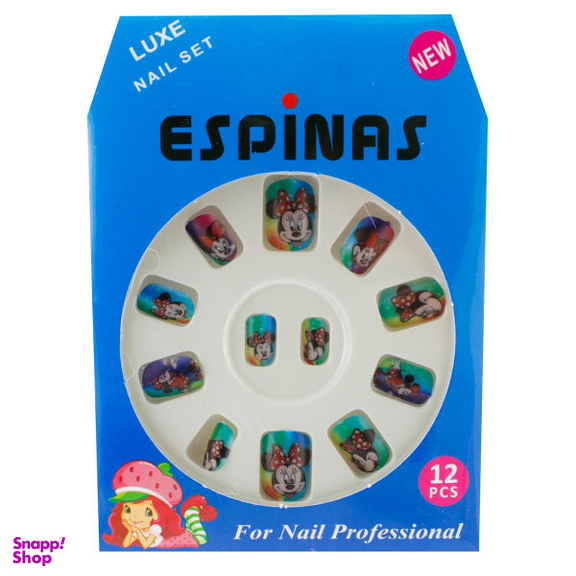 ناخن مصنوعی بچه گانه اسپیناس مدل BA809 بسته 12 عددی