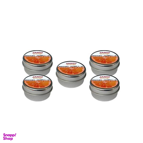 بالم لب مرطوب کننده جانسو (Jansu) مدل Orange مجموعه 5 عددی