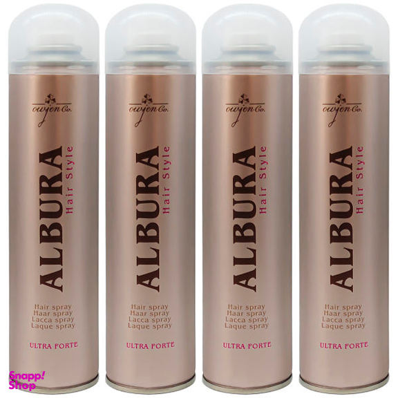اسپری چسب مو آلبورا (Albura) مدل Ultra Forte حجم 250 میلی‌ لیتر مجموعه 4 عددی