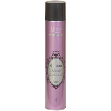 اسپری نگهدارنده حالت مو لویز (Looys) مخصوص شینیون مدل Shinion Extra Shine Strong حجم 500 میلی‌ لیتر