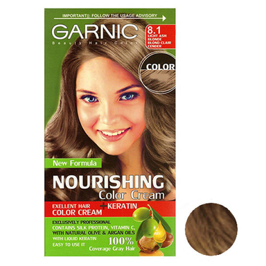 کیت رنگ مو گارنیک (Garnic) شماره 8.1 حجم 80 میلی‌لیتر رنگ بلوند خاکستری روشن