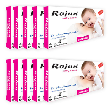 تست بارداری روژان (Rojan) مدل کاستی بسته 10 عددی