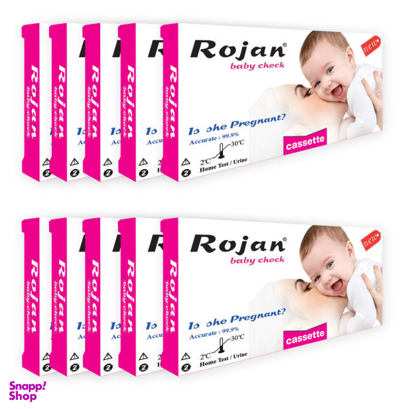 تست بارداری روژان (Rojan) مدل کاستی بسته 10 عددی