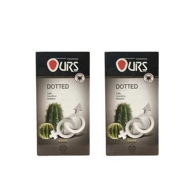 کاندوم اورز (Ours) مدل Dotted مجموعه 2 عددی