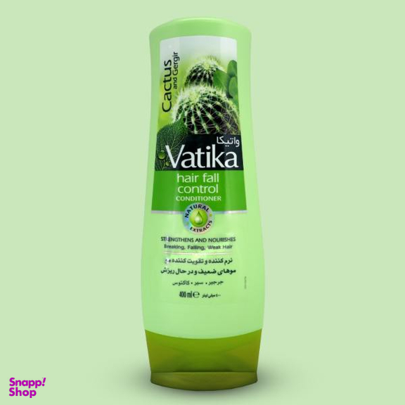 نرم کننده و تقویت کننده مو واتیکا (Vatika) مدل Cactus And Garlic حجم 400 میلی لیتر