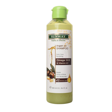 شامپو مو سان وی (Sunway) مدل Argan Oil حجم 250 میلی لیتر