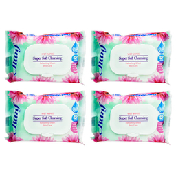دستمال مرطوب چانف (Chanf) مدل Super Soft-X1 مجموعه 4 عددی