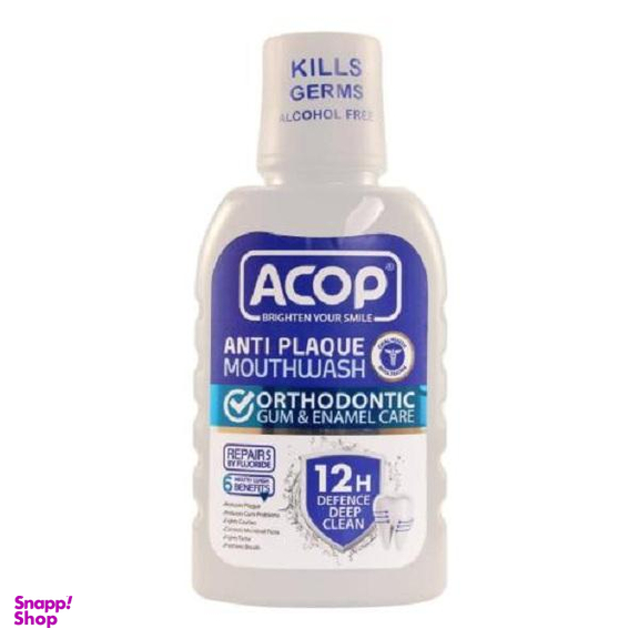 دهان شویه آکوپ (Acop) مدل ارتودنسی حجم 300 میلی لیتر
