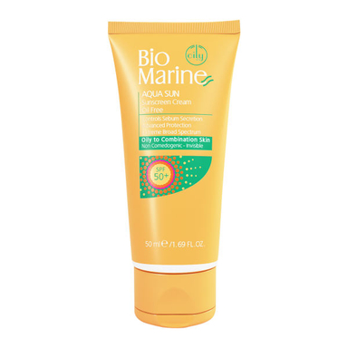 کرم ضد آفتاب بی رنگ بایومارین مدل AQUA SUN مناسب پوست چرب و مخلوط حجم 50 میلی لیتر