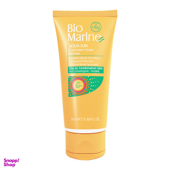کرم ضد آفتاب بی رنگ بایومارین مدل AQUA SUN مناسب پوست چرب و مخلوط حجم 50 میلی لیتر
