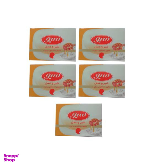 صابون شستشو سیو مدل Milk And Honey وزن 125 گرم مجموعه 5 عددی