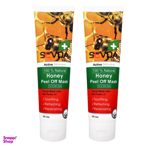 ماسک صورت سودا مدل عسل حجم 100 میلی لیتر مجموعه 2 عددی