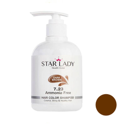 شامپو رنگ استارلیدی (Starlady) شماره 7.23 حجم 300 میلی‌ لیتر رنگ قهوه ای تیره