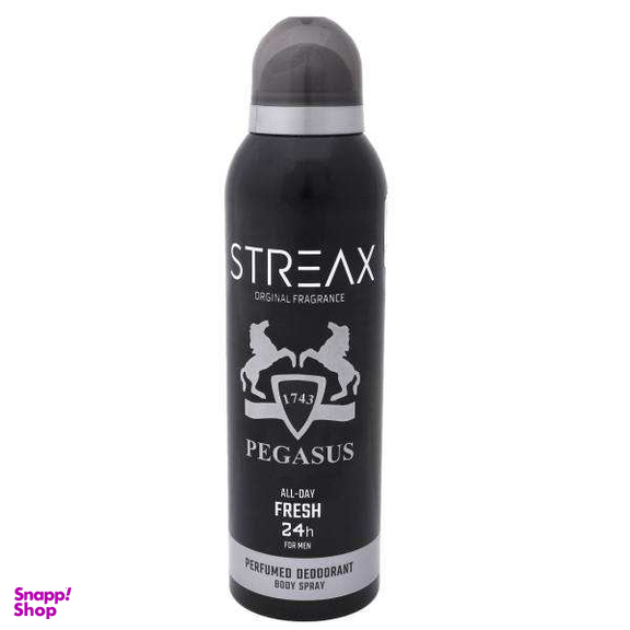 اسپری بدن مردانه استریکس (Streax) مدل Pegasus حجم 200 میلی لیتر