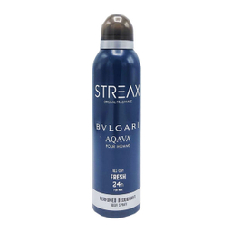 اسپری بدن مردانه استریکس (Streax) مدل Bvlcari Aqava حجم 200 میلی لیتر