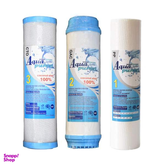 فیلتر دستگاه تصفیه کننده آب آکوا پیورست (Aqua Purest) مدل RO03 بسته 3 عددی