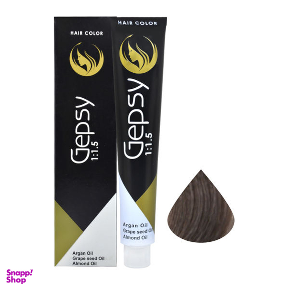 رنگ مو جیپسی (Gepsy) شماره 6.1 حجم 100 میلی‌لیتر رنگ قهوه ای دودی تیره