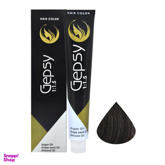 رنگ مو جیپسی (Gepsy) شماره 4.1 حجم 100 میلی‌لیتر رنگ قهوه ای دودی متوسط