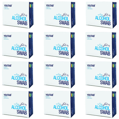 پد الکلی یوتاب (Youtab) مدل Antiseptic 12 مجموعه 12 عددی