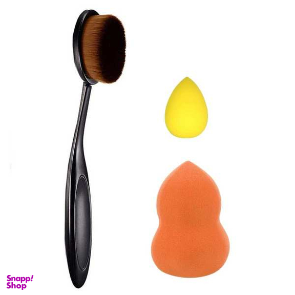 برس آرایشی کد 01 به همراه پد آرایشی کد 02 مجموعه 2 عددی