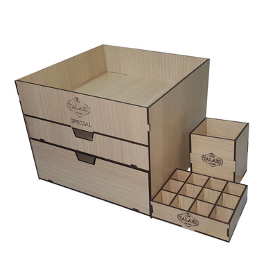 استند آرایشی لوکس طلایی (Luxe Talaei) مدل MB0012 به همراه جای برس و رژ لب