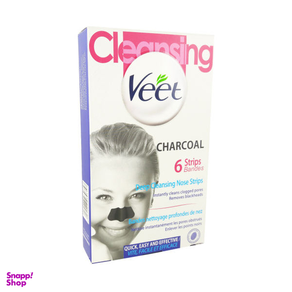 چسب‌ پاک کننده بینی ویت مدل Charcoal بسته 6 عددی