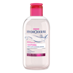 میسلار واتر 3 در 1 هیدرودرم (Hydrom) چشم لب و صورت مناسب پوست های حساس و تحریک پذیر حجم 250 میلی لیتر