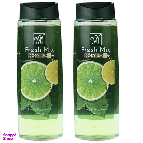 پک دو عددی شامپو بدن مای (MY) مدل fresh mix حجم 420 میلی لیتر