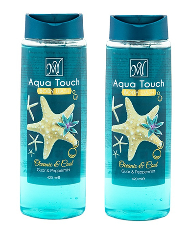 پک دو عددی شامپو بدن مای (MY) مدل Aqua Touch حجم 420 میلی لیتر