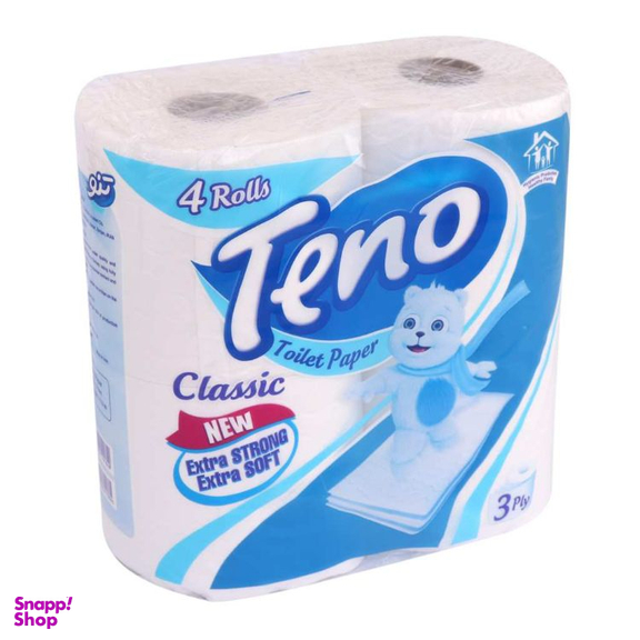 دستمال توالت تنو مدل Classic بسته 4 عددی