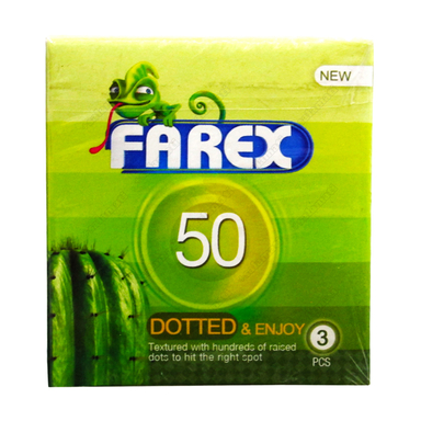 کاندوم فارکس (Farex) مدل Dotted & Enjoy 50 بسته 3 عددی