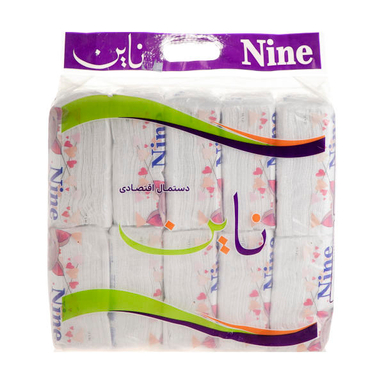 دستمال کاغذی 100 برگ ناین (Nine) مدل Cat بسته 10 عددی