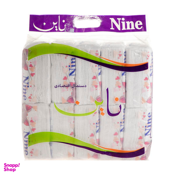 دستمال کاغذی 100 برگ ناین (Nine) مدل Cat بسته 10 عددی