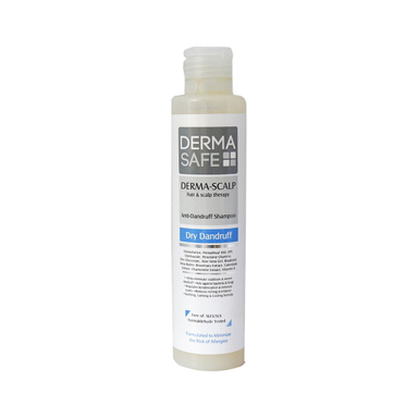 شامپو ضد شوره درماسیف (Dermasafe) مناسب پوست خشک حجم 200 میلی لیتر