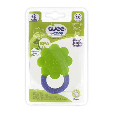 دندان گیر سیلیکونی وی کر (Wee Care) طرح گل