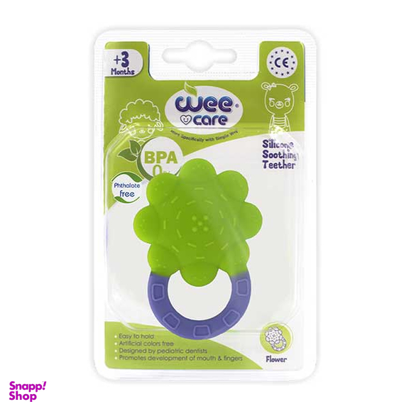 دندان گیر سیلیکونی وی کر (Wee Care) طرح گل