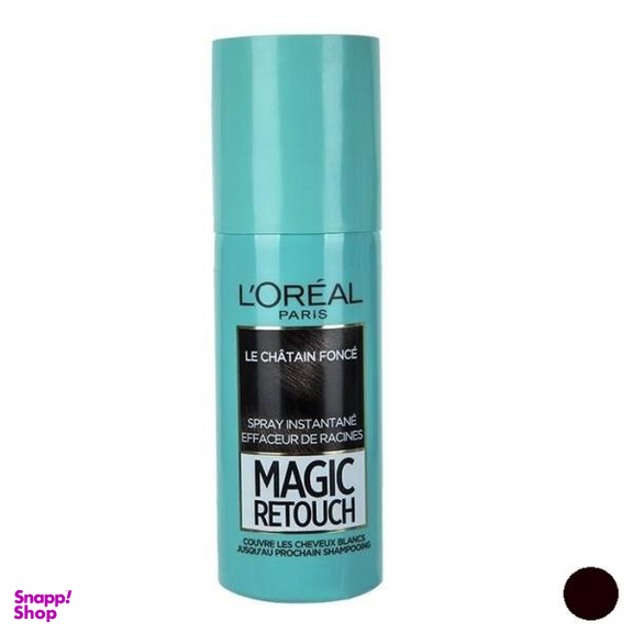 اسپری رنگ ریشه مو لورآل (Loreal) مدل Magic Retouch رنگ مشکی حجم 75 میلی لیتر