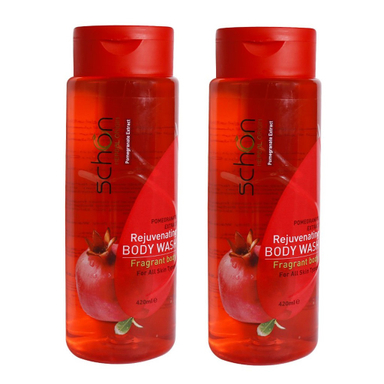 پک دو عددی شامپو بدن انار شون (SCHON) حجم 420 میلی لیتر